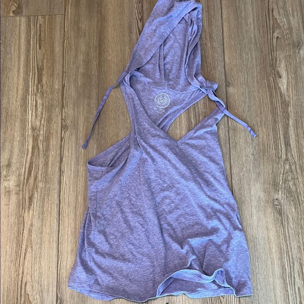 SO Heathered Purple Sleeveless Top